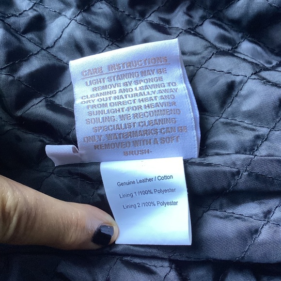 ❤️🇬🇧BNNT CELTIC & CO REAL” leather/cotton biker jacket. US12. UK16. Khaki/blk - Picture 9 of 14